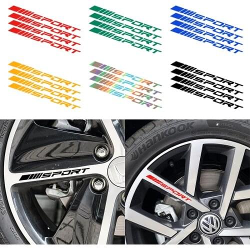 4pcs Car Rims Wheel Hub Stickers Night vision reflective decorative stickers for Porsche Boxster Cayman Cayenne Car Accessories