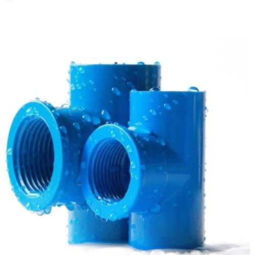 5pcs 1/2" 3/4" 1" P/T Three-Way PVC Tee Connector Aquarium Fish Tank Pipe Adapter Garden irrigation Water Pipe Fittings