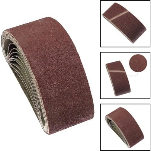10Pcs 75X457mm Abrasive Sanding Belts Grits Abrasive Bands for Sander Power Tools
