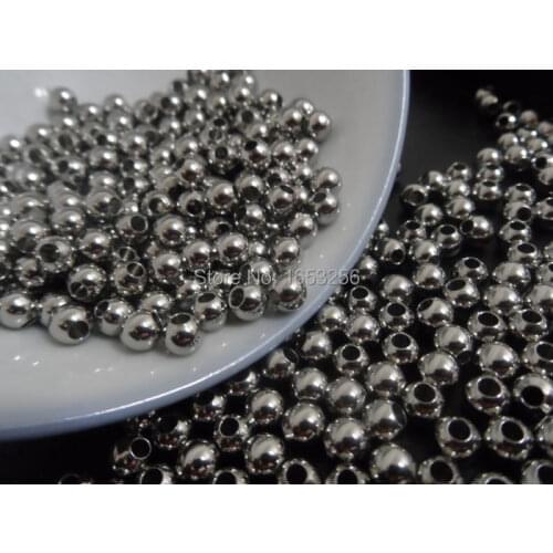 Shiny Polished 6mm in bulk 100pcs Loose Round Cool beads stainless steel Jewelry Finding/Making DIY
