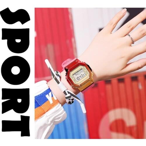 Fashion Sports Multifunction Womens Digital Watches Led Luminous Electronic Square Watch Women Clock Ladies Gifts Reloj Mujer
