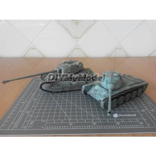 DIYMyModel French AMX CDC heavy tank 1:50 paper model tank world military weapons handmade DIY toy