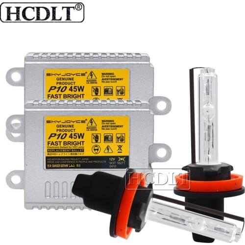 HCDLT Car Headlight 45W H7 H1 H3 H8 H11 D2H Cnlight Xenon Bulb Kit 4300K 6000K 5000K Fast Start AC HID Slim Ballast Reactor Kit