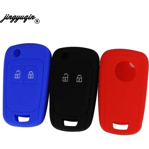 Jingyuqin 30pcs/lot Silicone Car Remote Key Fob Shell Cover Case For Opel Astra J Corsa D Zafira C Mokka Insignia Cascada Karl