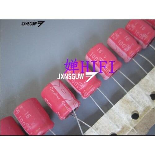 10PCS ELNA cerafine 16V100UF 10X12.5MM 100UF 16V Frosted Red Robe audio electrolytic capacitor ROA 100uF/16V ROA-16V101MH3