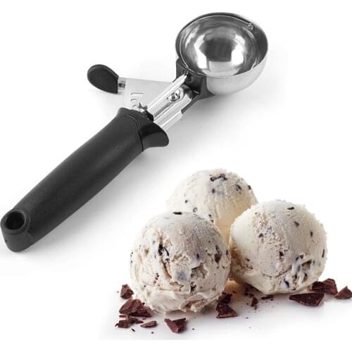 Stainless Steel Ice Cream Scoop DIY Watermelon Melon Assortment Baller Ice Cream Spoon Home Kitchen Gadgets