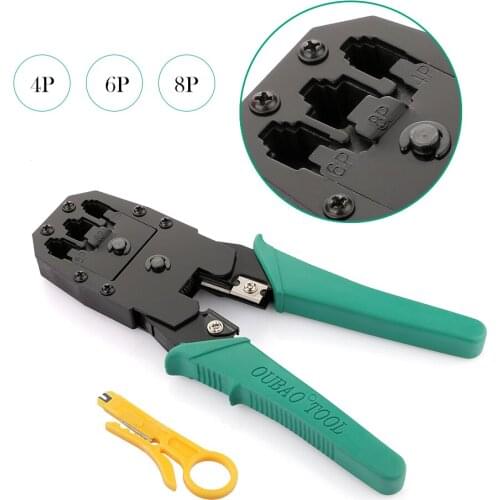 RJ45 Crimper Crimping Pliers Portable Ethernet Network Cable Cutting Tools Kits Stripper Punch Down RJ12 RJ11 Cat5 Cat6 8P/6P/4P