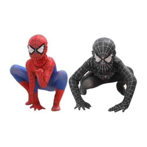 Pideran Black Veno Kids Adult Superhero Lycra Hero Zentai Halloween Costume With Mask