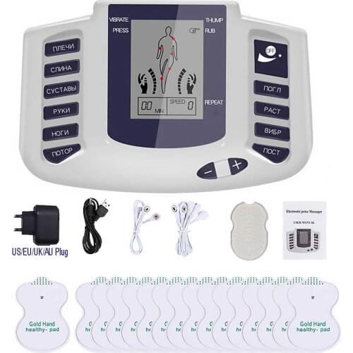 TENS Unit EMS Muscle Stimulator Body Massager Back Arm Massage Device Deep Tissue Shoulder Pain Relief Digital Therapy Machine