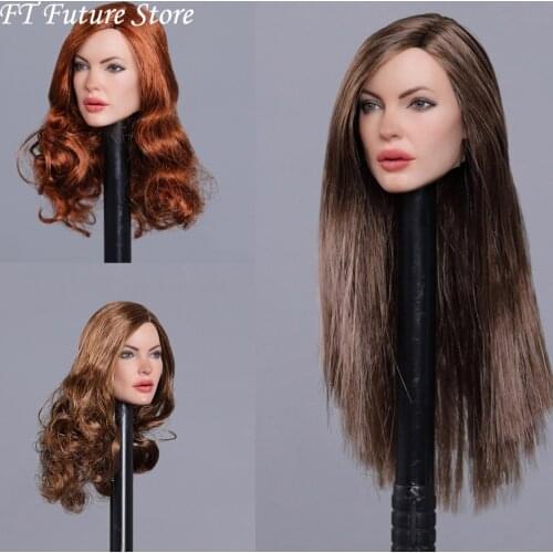 In Stock Collectible GC031 1/6 Scale Western Female Head Sculpt with Facial Expression Model for 12 inches Action Figure DIY