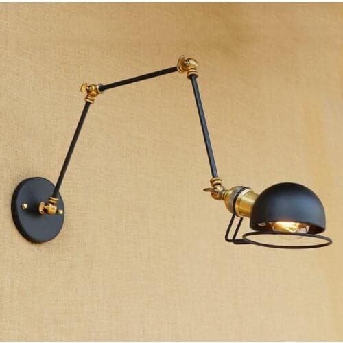 LED Loft Style Industrial Wall Light Vintage Wandlampen Adjustable Swing Long Arm Wall Lamp Sconces Lamparas De Pared