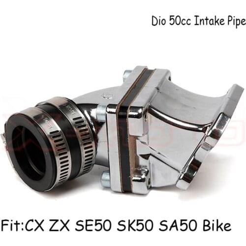 Dio 49cc 50cc High Performance Racing Intake Manifold Inlet Pipe for CX ZX SE50 SK50 SA50 Elite 2 Stroke Scooter Moped