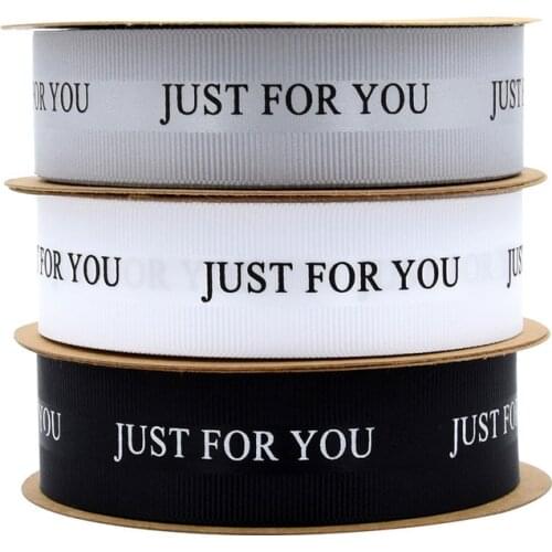 Hot sale 10/20meters/roll just for you Polyester ribbed ribbon 2.5cm wedding flower decoration ribbon cake box high-grade ribbon