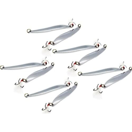 10 Pieces Willow Artificial Sequins Metal Fishing Lure with Rotating Hooks