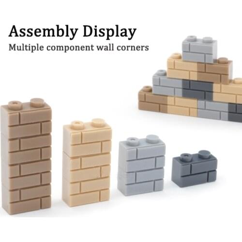 1x2 Building Blocks Wall Figures Bricks Thick DIY Dots MOC City Construction Toys Size Compatible With Most Brands