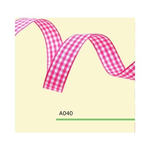 3/8" Inch 9 mm or 10 mm tartan plaid gingham ribbon