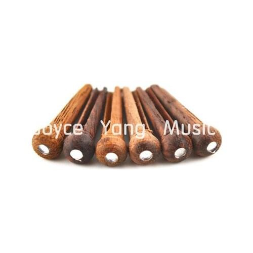 Alice 1 Set of 6pcs Acoustic Guitar Bridge Pins Rose Wood With Laser Radon Dot Free Shipping Wholesales