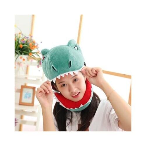 Anime cartoon dinosaur hat Tyrannosaurus Rex Plush toy dinosaur sharp teeth props hat Halloween decoration cosplay accessories