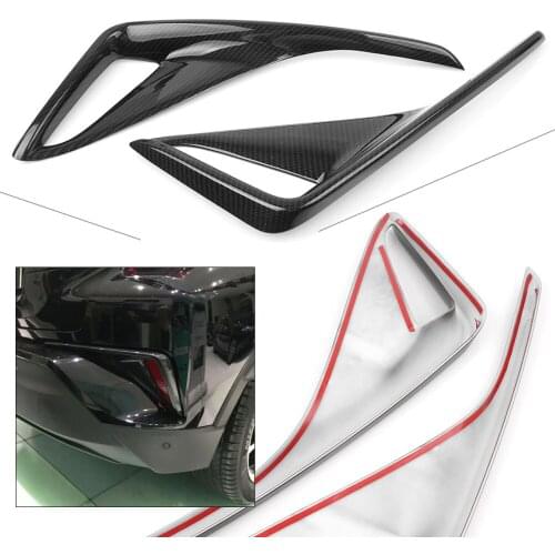 Car Rear Fog Light Cover Trim Decoration For Toyota CH-R CHR 2016 2017 2018 Auto Carbon Fiber Styling Color ABS Plastic 2PCS