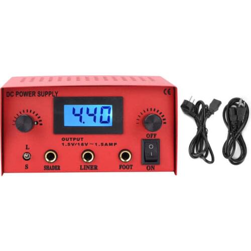 Digital Dual Tattoo Machine Power 60-250V 50/60HZ Precise Adjustment Tattoo Machine Power Supply 60‑250V 0ºC -85ºC Storage