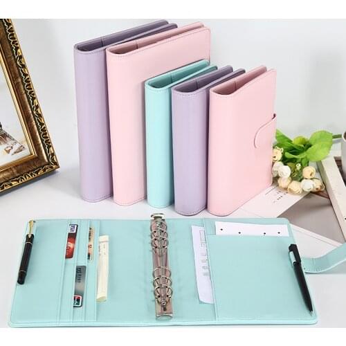 A5 A6 Pu Leather Classic Loose Leaf Ring Binder Notebook Planner D Binder Ring Notebook Leaf Notebook Diary Planner Loose Cover