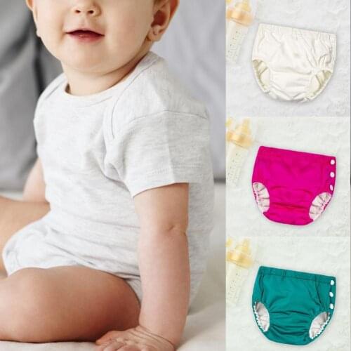 Kids Nappy Shorts Multi-layers Solid Color Washable Washable Kids Nappy Shorts for Home