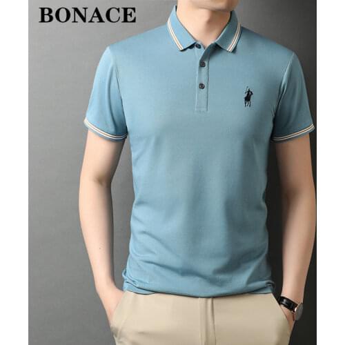 Top designer logo brand summer new mens Polo shirt short sleeve lapel business casual T-shirt trend mens wear