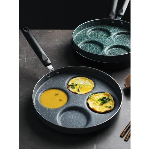 Maifan Stone Non-Stick Pan Flat Breakfast Omelet Multi-Function Electric Stove Gas Stove Four-Hole Poached Egg Frying Pan