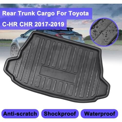 Boot Mat Rear Trunk Liner Cargo Floor Tray Carpet Mud Pad Kick Guard Protector waterproof For Toyota C-HR CHR 2017 2018 2019