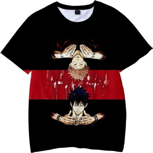 Creative Japan Comics jujutsu kaisen T-shirt O-Neck Mens Tshirt Women Summer Short Sleeve Casual Harajuku Streetshirt Clothes