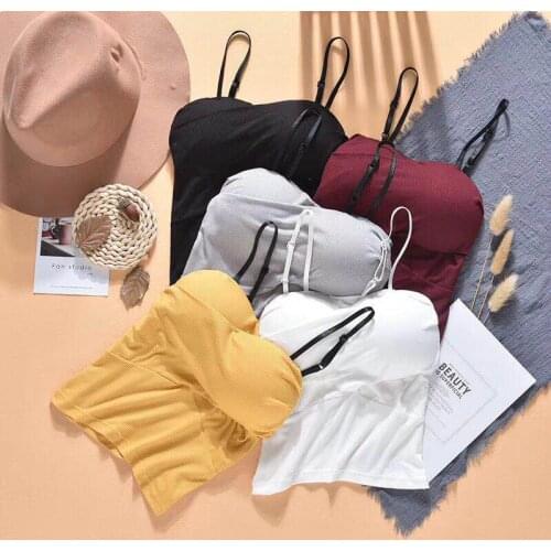 Summer Padded Camisoles Women Fashion Tank Tops Beauty Back Sexy Bottoming Vest