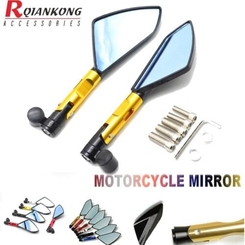 Motorcycle Rearview cc Universal CNC Aluminum Blue Len For BMW R1200RT S1000XR S1000RR S1000R F800GT K1600G