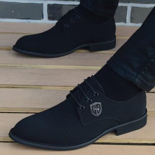 New Fashion Men Dress Shoes Men Oxfords For Men canvas Leather Shoes Breathable Lace-up Men Wedding Shoes