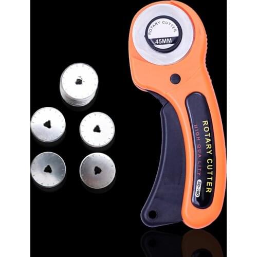 MIUSIE Leather Craft 45mm Rotary Cutter Set With 5 Blades Fabric Circular Quilting Cutting DIY Patchwork Sewing Tools