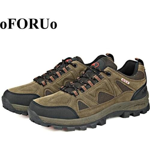 New Popular Women Men Hiking shoes genuine leather Outdoor Climbing sports shoes Waterproof slip-resistant lover shoes 805-1
