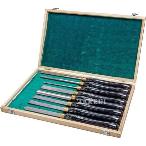 New Arrival Woodworking Knife Eight- piece Set Turning Tool HSS Woodworking Bed Knife Chisel Sets of Turning Tools Hot Selling