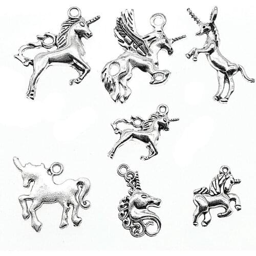 New 5pcs Unicorn Connectors Charms Making Diy Handmade Finding Jewelry