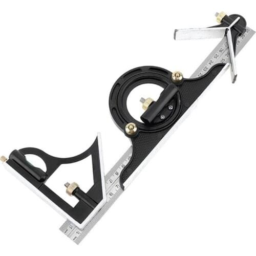 300MM professional carpenter tools Combination Square Ruler Stainless Steel protractor Multi-function Measuring Tool
