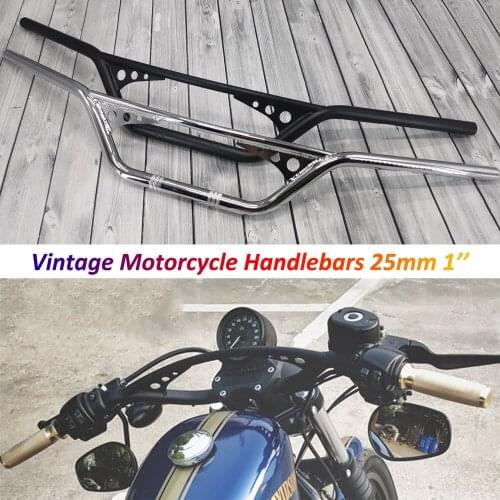 Motorcycle 25mm Handlebars 1'' Handle Bars Steering Wheel for Cafe Racer Royal Enfield Bobber Chopper Tracker Dyna Softail