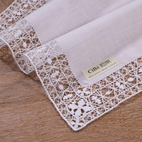 S006 : 1 piece Classic hand made drawn thread work handkerchief vintage wedding gift
