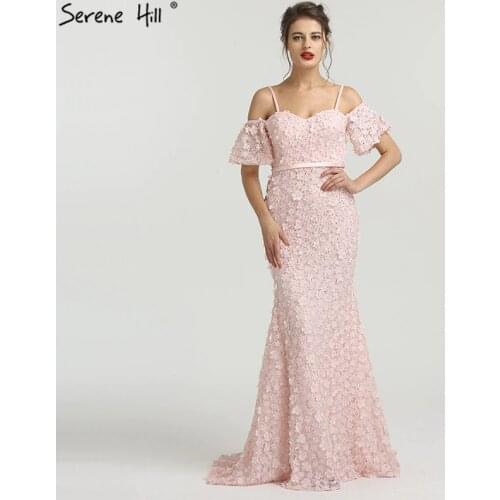 Long Arabic Turkish Pink Off Shoulder Mermaid Formal Evening Prom Party Gown Dress Abiye Gowns Dresses Abendkleider 2020 BLA6519