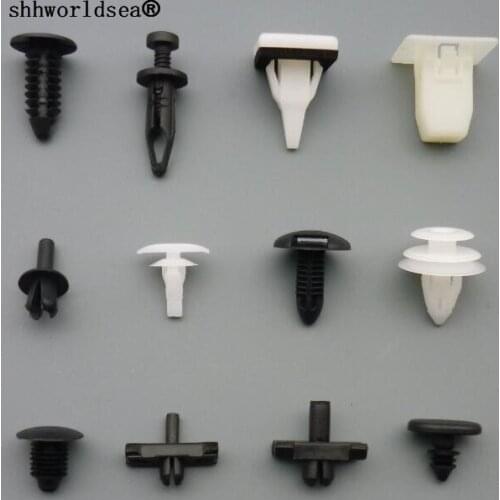 Shhworldsea 100pcs Auto Bumper Fastener 6mm Hole Rivet Retainer Push Engine Cover Car Door Trim Panel Clip Fasteners For Toyota