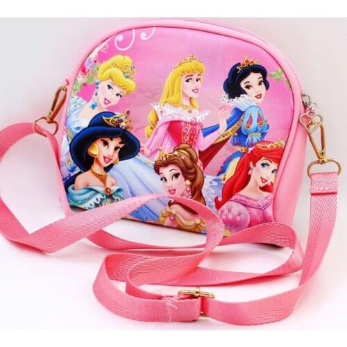 Disney princess children pu bag shoulder cartoon girl bag messenger Frozen Elsa handbag Mickey mouse minnie kid bag gift purse