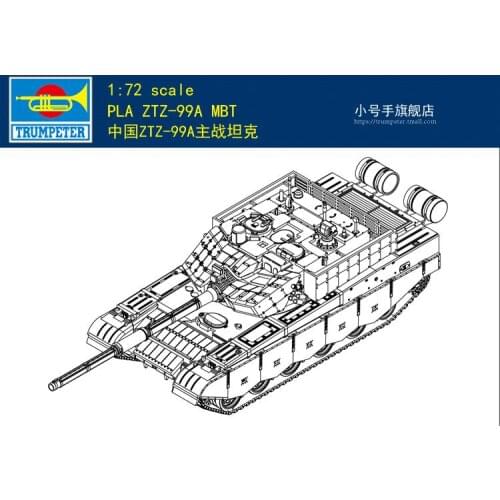 Trumpeter 07171 1:72 Chinas ZTZ-99A main battle tank Plastic model kit New