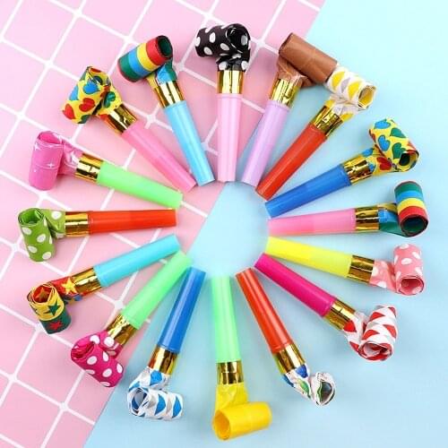 Multicolor Party Blowouts Whistles Kids Birthday Party Favors Decoration Supplies Noice Maker Toys Goody Bags Pinata 10PCS