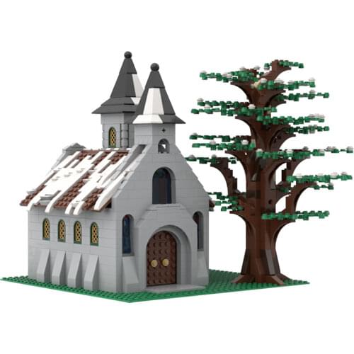 1154pcs Citys Street View Series Snow Winter Church Modular Houses Design Toys Bricks Educational Xmas Gift Kids 2021New