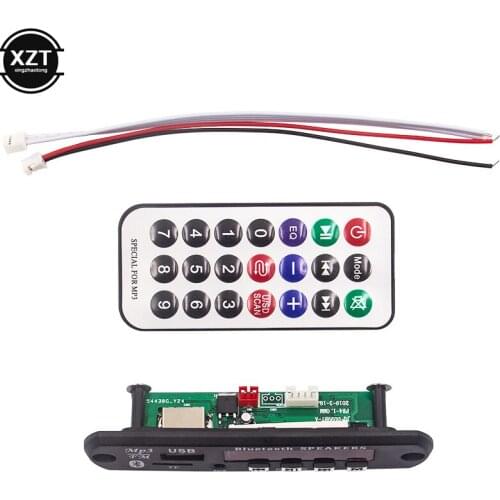 12V MP3 Player Decoder Board FM Radio Support TF USB 3.5 mm AUX Call Module Bluetooth 5.0 Receiver Audio With Remote Control