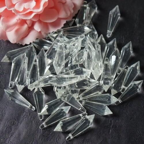 400pcs/lot,31mm icicle prism crystal Acrylic Chandelier garland strand pendant prism parts decoration supples,Free Shiping