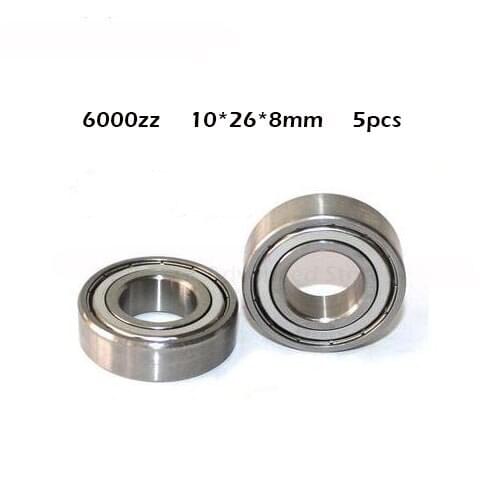 5PCS 6000-ZZ Metal Shields Bearing 6000 2Z Motor Bearings 6000ZZ 10x26x8 mm 6000-Z G08 Drop ship