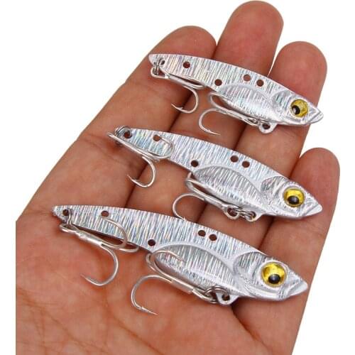 7.5G 13G 18G Bass Metal Vib Lures For Winter Fishing Bait Artificial Sinking Wobblers For Sea Fishing Lure Hard Baits Fishing